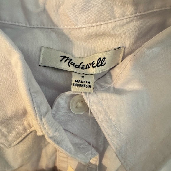 NWT Madewell white dress shirt 100% cotton - Picture 5 of 10